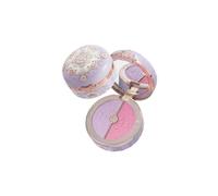 Poudre duo illuminateur et blush Butterfly Cloud Collar Rouge Box, Flower Know Palette de blush et illuminateur mat violet, maquillage modulable et estompable pour les joues (Fluttering romance)
