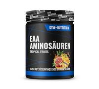 Poudre EAA Premium hautement dosée I Complexe des 8 acides aminés essentiels EAA I Végétalien I Riche en BCAA I Sans additifs inutiles (fruits tropicaux)