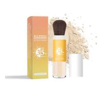 Poudre Fixatrice De Protection Solaire, Poudre Libre Pour Le Visage Au Fini Minéral Mat, Sunscreen Powder SPF 35, Translucide, Légère, Contrôle De L'huile