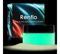 Poudre Fluorescente, De Poudre Lumineuse, 3,5oz 100g Pigment De Couleur En Résine, Colorant Fluorescent Pour Body Painting, Peinture Acrylique, Maquillage Festival - Blanc Au L`Aqua