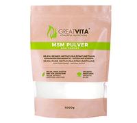 Poudre GreatVita MSM pure à 99,9%, méthylsulfonylméthane, 1000 g