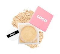 Poudre libre compacte, poudre fixatrice imperméable - Fond de teint en poudre de finition haute définition, contrôle de l'huile - Réglage de la poudre de maquillage pour les déplacements quotidiens Da