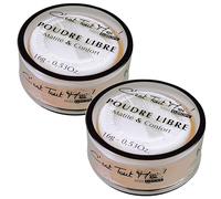 Poudre Libre Visage Matité & Confort - Anti-Brillance - Fixation Maquillage Longue Durée - 16 Gr Couleur Moyen, Lot de 2 unités