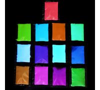 Poudre Lumineuse,Pigments Phosphorescents 13×10g Couleurs,Pigment De Resine Époxy Fluorescent,Poudre Phosphorescente Peinture Pour Nail,Peinture,Acrylique Et Bricolage,Slime