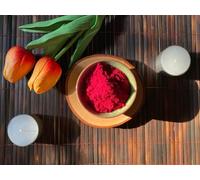 Poudre marocaine AkherFassi pour lèvres et cheveux Musc et blush Pétale de coquelicot naturel et grenade Rouge 50 g