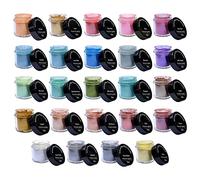Poudre mica 24 Couleurs - Pigments Couleur en résine époxy nacrée - Pigment Naturel qualité cosmétique, pour Brillant à lèvres/Teinture/Nail Art/Maquillage/Lime/Bougie