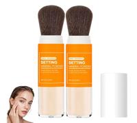 Poudre Minérale Translucide Absorbant La Transpiration,Essence Poudre,Poudré Fond De Teint Visage,Poudré Fixatrice Maquillage,Poudrè Antirides,Contrôle Le Sébum,Brillance De La Transpiration (2PC, 8g)