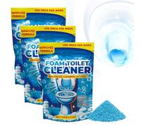 Poudre miracle auto-activante pour nettoyer les cuvettes de toilettes, sans contact, effet instantané, pour comptoirs de cuisine, lavabos, baignoires, douches, toilettes