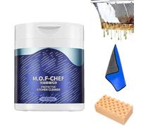 Poudre nettoyante Mof Chef, Nettoyant en poudre Mof Chef, Poudre de nettoyage Mof Chef, Nettoyant de cuisine Mof Chef, Nettoyant de cuisine protecteur M.O.F-CHEF (1pièces)