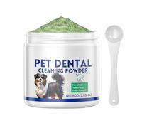 Poudre Nettoyante Pour Dents De Chien - Formule De Soins Bucco-dentaires 80 G, Détachant Naturel De Tartre | Nettoyant Dentaire Doux, Désodorisant Sans Odeur Avec Cuillère Pour Chiens, Hygiène Buccale