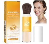 Poudre pour Écran Solaire Minéral,Poudre Fixatrice de Protection Solaire Naturelle,Poudres de Réglage,Mineral Translucent Sun Protection Powder,Sunscreen Setting Powder,8g