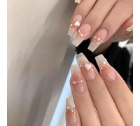 Poudre pour faux ongles à porter à la main - Perle d'amour - Taille : L