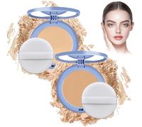 Poudre Pour Le Visage, Poudre Waterproof Longue Tenue, Poudre Fixatrice, Poudre Légère Et Délicate, Sans Effet Brillant, Fond De Teint Mat Et Lisse, Impeccable (2#+3#)