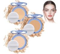 Poudre Pour Le Visage, Poudre Waterproof Longue Tenue, Poudre Fixatrice, Poudre Légère Et Délicate, Sans Effet Brillant, Fond De Teint Mat Et Lisse, Impeccable (1#+2#+3#)