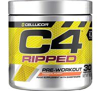 Poudre pré-entraînement C4 Ripped - multifruit | Boisson énergisante pré-entraînement | 150 mg de caféine + bêta-alanine + extrait de grain de café vert | 30 portions