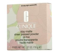 Poudre pressée transparente Clinique Stay-Matte 22 Stay Light Neutral 7,6 g