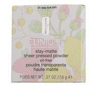 Poudre pressée transparente Clinique Stay-Matte Classic 01 Stay Buff 7,6 g