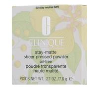 Poudre pressée transparente Clinique Stay-Matte Classic 02 Stay Neutral 7,6 g