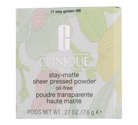 Poudre pressée transparente Clinique Stay-Matte Classic 17 Stay Golden 7,6 g
