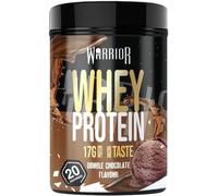 Poudre protéinée Warrior Whey 500 g (jusqu’à 36 g par portion) - Goût délicieux et riche en acides aminés - 20 portions (Double chocolat)
