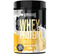 Poudre protéinée Warrior Whey 500 g (jusqu’à 36 g par portion) - Goût délicieux et riche en acides aminés - 20 portions (Glace à la vanille)