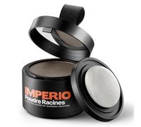 Poudre racines IMPERIO - Concealer pour cheveux pour épaissir les cheveux, pour les femmes et les hommes, make-up pour cheveux résistant à l’eau, pour masquer les racines - 4 g (châtain moyen)