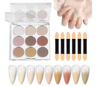 Poudre Scintillante Pour Ongles - Finition Effet Miroir Magique Brillant | 9 Couleurs,Décoration Arc-en-Dégradé Brillante DIY pour Pâques Halloween Noël