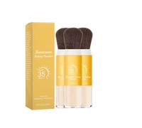 Poudre Solaire 2-en-1 Fixation et Protection SPF-Contrôle de Sérum Léger, Non Comédogène pour Peaux et Tous les Tons de Peau-Maquillage Parfait Toute la Journée (3)