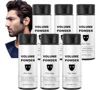 Poudre texturante pour hommes, poudre capillaire volumisante et épaississante, fini mat naturel, poudre coiffante légère non grasse à forte tenue pour des cheveux plus denses (6pcs)