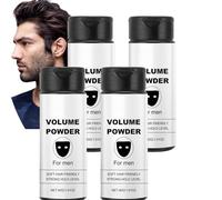 Poudre texturante pour hommes, poudre capillaire volumisante et épaississante, fini mat naturel, poudre coiffante légère non grasse à forte tenue pour des cheveux plus denses (4pcs)