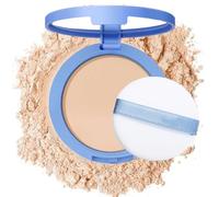 Poudre visage anti-sébum,poudre fixatrice waterproof longue tenue,maquillage non testé sur les animaux,fini mat léger, convient à tous les types de peau,résiste à la transpiration et à la décoloration