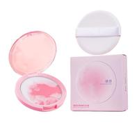 Poudre Visage, Poudre Compacte Naturelle à Finition Mat, CC Crème Visage Fixateur Longue Tenue pour Peau Mature Quotidienne Femme Élégance