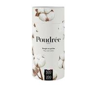 Poudrée Paris - Bougie en Perles de Cire Fleur de Coton 500g - 200h | Rechargeable, Élégante & Réutilisable | Kit avec 10 Mèches - Fabrication Made in France - Idée Cadeau Originale