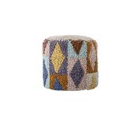 Pouf Ø34 cm en coton multicolore Miaki
