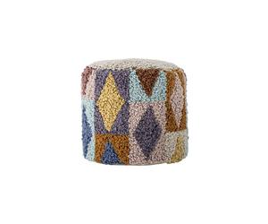 Pouf Ø34 cm en coton multicolore Miaki