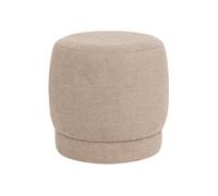 Atmosphera – Pouf Amea bouclette Ø39 cm gris taupe