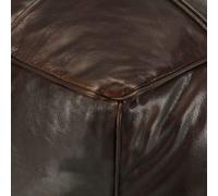 Pouf 60 X 60 X 30 Cm Marron Foncé Cuir Véritable De Chèvre - Vidaxl Marron