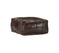 Pouf 60x60x30 cm cuir de chèvre véritable donkermarron248133