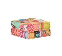 vidaXL Pouf coussin de canapé 287707 – 60x70x36 cm – tissu patchwork multicolore