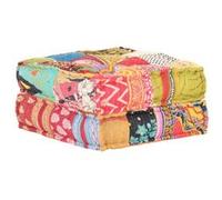 vidaXL Pouf coussin de canapé 287707 – 60x70x36 cm – tissu patchwork multicolore