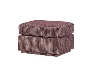 Pouf à motif 40x60x50 cm Tissu Bordeaux Lou