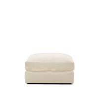 Pouf Alea déhoussable en chenille écru 90 x 90 cm