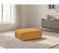 Pouf ANDA tissu chenille jaune BOBOCHIC 1 places Jaune