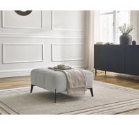 Pouf ANIS tissu texturé gris clair BOBOCHIC Gris clair