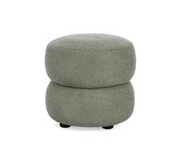 Pouf arrondi en tissu bouclette 41 cm vert
