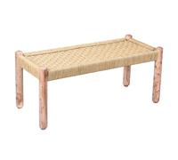 Pouf Assise Coussins Banc en Bois Marrakesch Orient Nature 90cm Vintage Boho