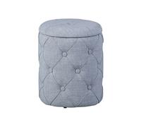 YELENA - Pouf avec Coffre de Rangement Gris
