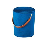 Pouf avec Coffre et Lanière Bleu Nuit - PRIYA -