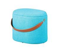 Pouf avec Coffre et Lanière Bleu Océan - DEENA -