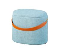 Pouf avec Coffre et Lanière Gris - DEENA -